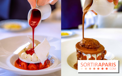 Le Grand Véfour au Palais-Royal renaît avec le chef Bruno Doucet - profiterole chocolat et meringue aux fruits rouges