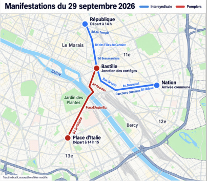 Grève et manifestation à Paris ce 29 septembre : parcours et lieux en Ile-de-France