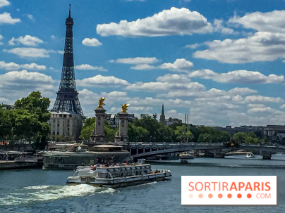Visuel paris Tour Eiffel Seine Bateau mouche
