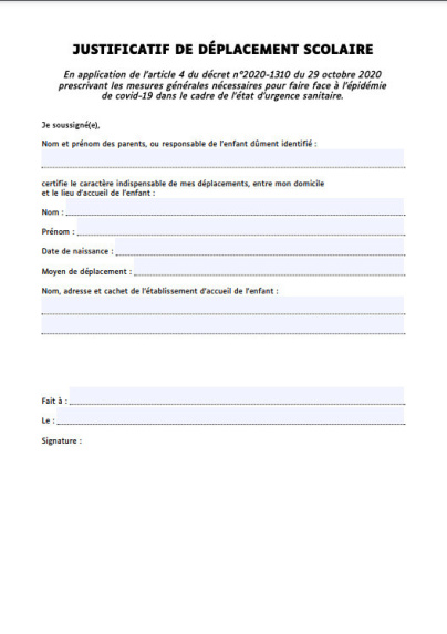 Confinement : les nouvelles attestations de déplacement numérique et à imprimer