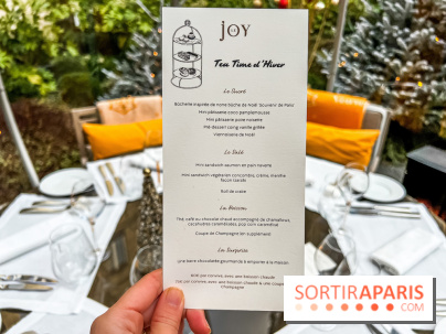 Le nouveau tea time du Joy à l'Hôtel Fouquet's Paris - menu - carte