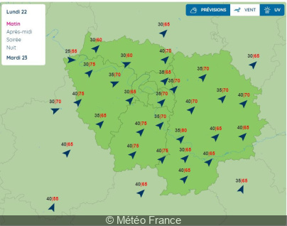 Tempête Isha : Paris et toute l'Île-de-France sont en alerte en janvier pour les violences cette nuit