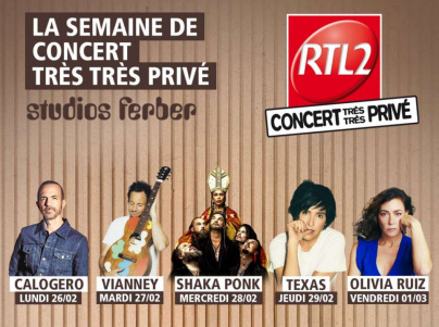 La semaine de concert très très privé de RTL2 aux studios Ferber avec Shaka Ponk, Texas, Vianney...