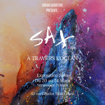 Sax : le street artiste présente "À travers l’océan", une exposition solo et gratuite à Paris