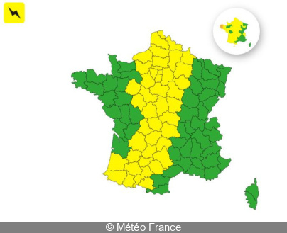 Orages : Paris et toute l'Île-de-France en vigilance jaune ce lundi