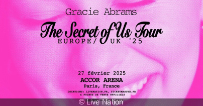 Gracie Abrams in concert at the Accor Arena, Paris, February 2025