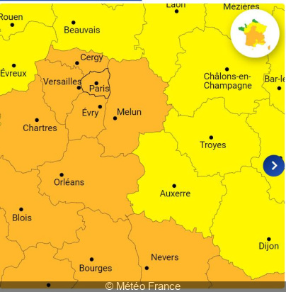 Orages : Paris et l'Île-de-France désormais en vigilance orange ce mardi