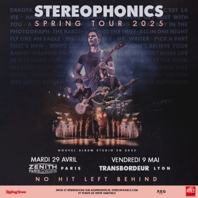 Stereophonics en concert au Zénith de Paris en avril 2025
