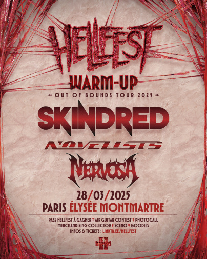 Hellfest Warm-up Tour 2025 : Skindred, Novelists et Nervosa en concert à Paris