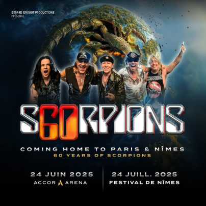 Scorpions en concert à l'Accor Arena de Paris en juin 2025