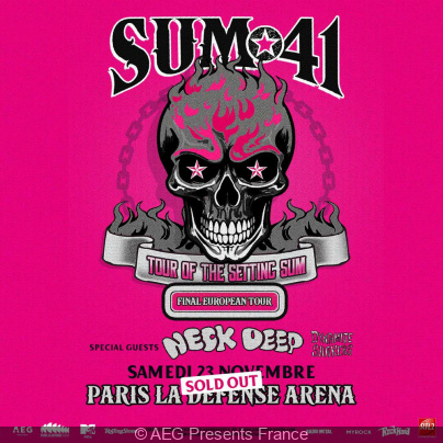 SUM 41 in concert at Paris La Défense Arena: what are the opening acts?