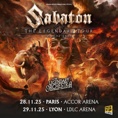 Sabaton en concert au Zénith de Paris en novembre 2025