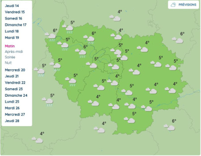 Météo à Paris et en Île-de-France : baisse des températures attendue la semaine prochaine
