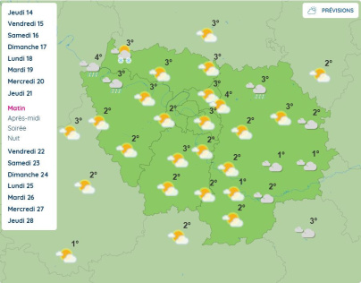 Météo à Paris et en Île-de-France : baisse des températures attendue la semaine prochaine