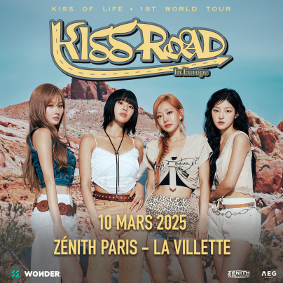 Kiss Of Life, le groupe de K-pop féminin, en concert au Zénith de Paris en mars 2025