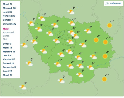 Météo à Paris et en Île-de-France : des températures négatives attendues dès dimanche