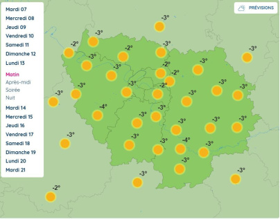 Météo à Paris et en Île-de-France : des températures négatives attendues dès dimanche