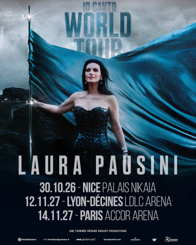 Laura Pausini en concert à l'Accor Arena de Paris en novembre 2027