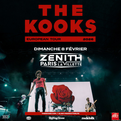 The Kooks en concert au Zénith de Paris en février 2026