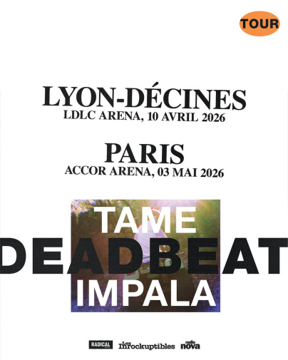 Tame Impala en concert à l'Accor Arena de Paris en mai 2026