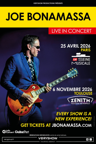 Joe Bonamassa en concert à la Seine musicale en avril 2026