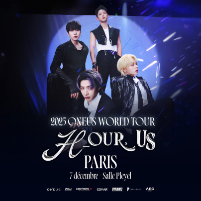ONEUS, le groupe de K-pop, en concert à la Salle Pleyel à Paris en décembre 2025