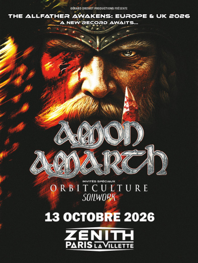 Amon Amarth en concert au Zénith de Paris en octobre 2026