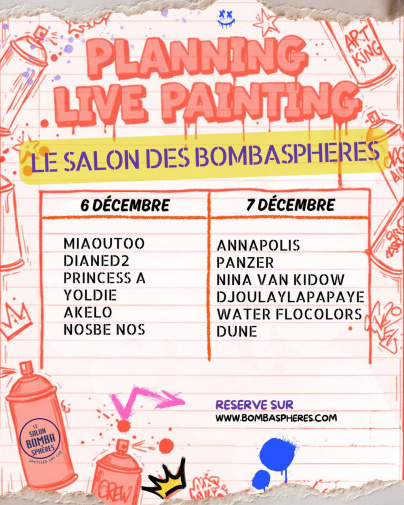 Salon des Bombasphères: plus de 100 street artistes réunis dans un lieu mythique à Paris, nos photos