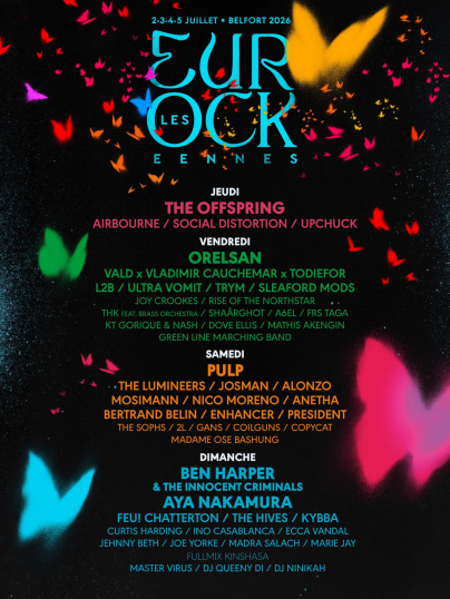 Les Eurockéennes de Belfort 2026 : Aya Nakamura, The Offspring, Pulp... les premiers noms