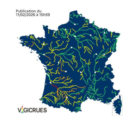Tempête Nils : deux départements d'Île-de-France en vigilance jaune pour crues