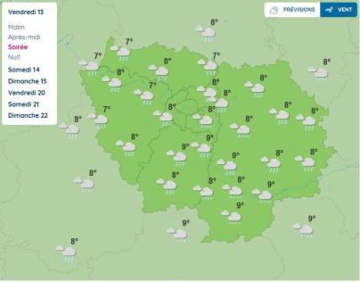 Pluie-inondation : l'ensemble de l'Île-de-France est désormais placé en vigilance jaune ce vendredi