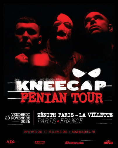 Kneecap en concert au Zénith de Paris en novembre 2026
