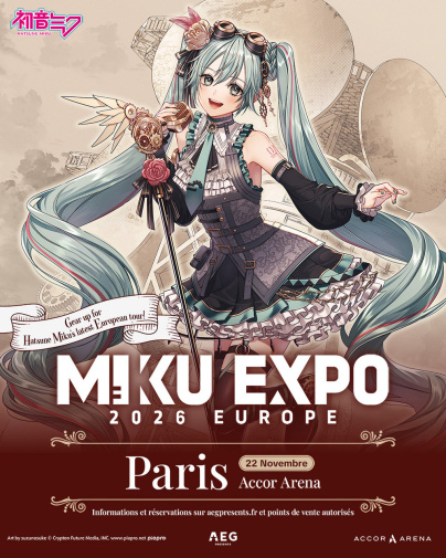 Hatsune Miku en concert à Paris Bercy en novembre 2026