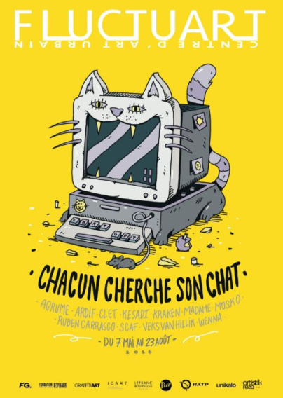 Chacun cherche son chat : une exposition de street art autour du félin à Fluctuart