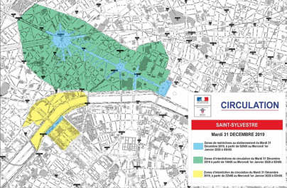 Réveillon du nouvel an 2020 : les restrictions de circulation à Paris