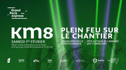 Plein feu sur le chantier : balade et spectacle pyrotechnique au chantier du métro à Villejuif