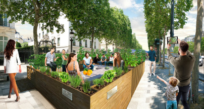 Paris : des terrasses végétales éphémères à louer gratuitement sur les Champs-Élysées cet été