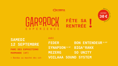 Garorock Expérience fait sa rentrée 2020 à Marmande : la programmation