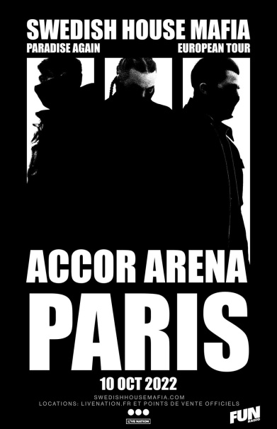 Swedish House Mafia en concert à l’Accor Arena de Paris en octobre 2022