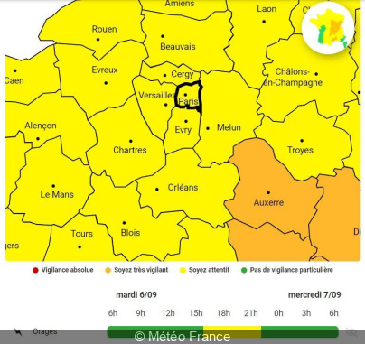 Weather: Paris and Île-de-France on yellow vigilance for thunderstorms this Tuesday