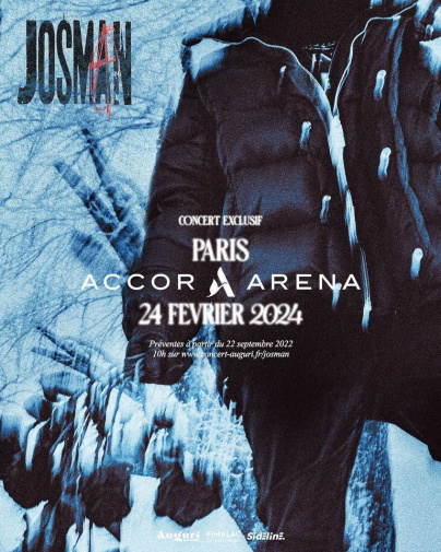 Josman en concert à l'Accor Arena de Paris en février 2024