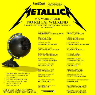 Metallica en concert au Stade de France en mai 2023