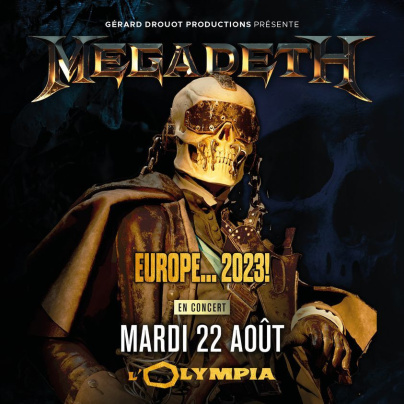 Megadeth en concert à l'Olympia à Paris en août 2023
