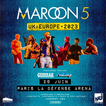 Maroon 5 à Paris La Défense Arena en 2023 : quelles sont les premières parties ? 
