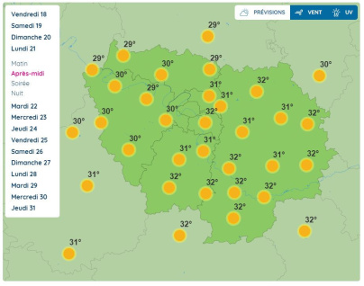 Météo à Paris et en Île-de-France: fortes chaleurs et orages attendus la semaine prochaine