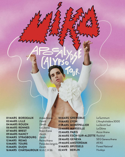 Mika en concert à l'Accor Arena de Paris en mars 2024