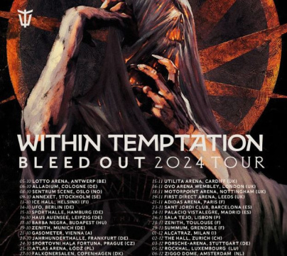 Within Temptation en concert à l’Adidas Arena à Paris en novembre 2024