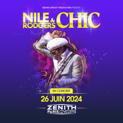 Nile Rodgers & Chic en concert au Z&eacute;nith de Paris en juin 2024