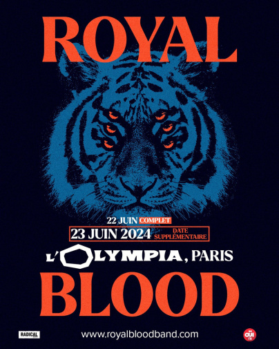 Royal Blood en concert à l'Olympia à Paris en juin 2024, nouvelle date