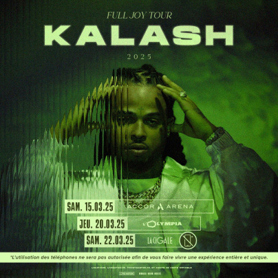 Kalash en concert dans trois salles parisiennes en mars 2025